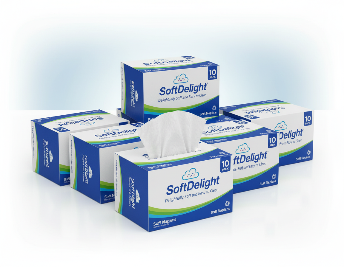SoftDelight Paper Napkins - Set of 10 x 10 2Ply