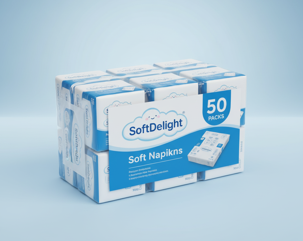 SoftDelight Paper Napkins - Set of 12 x 50 ply