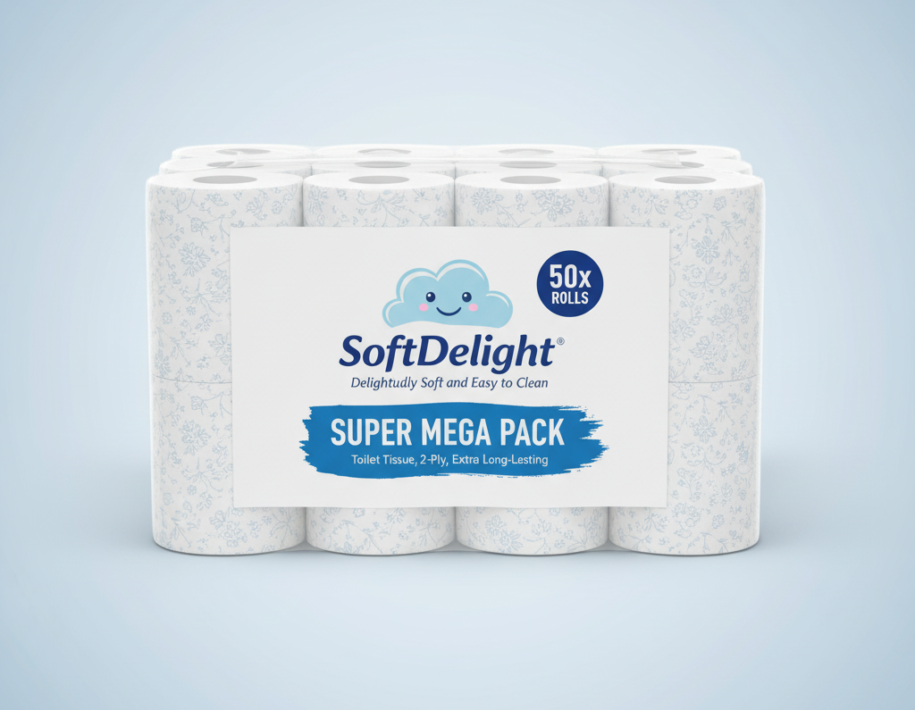 SoftDelight Toilet Tissue Rolls (Set of 50X)