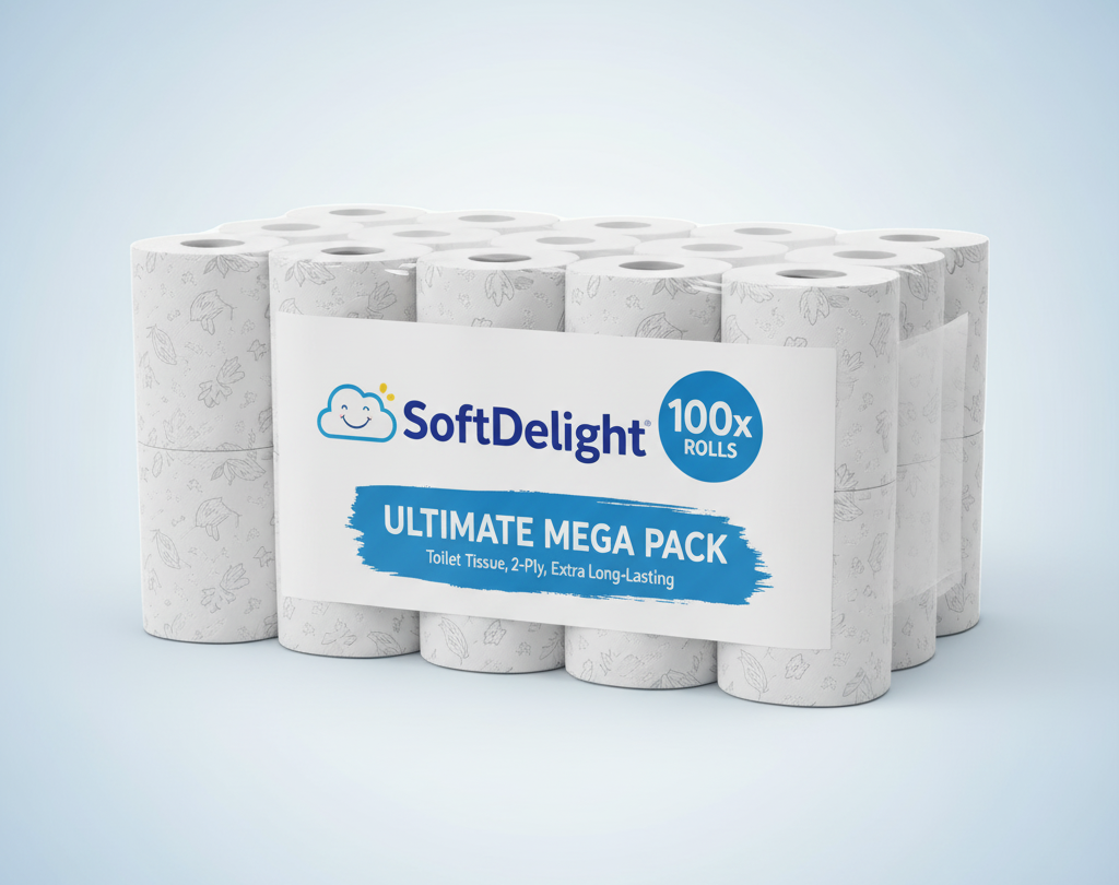 SoftDelight Toilet Tissue Rolls (Set of 100X)
