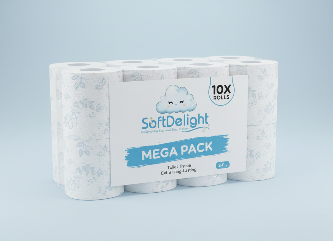 SoftDelight Toilet Tissue Rolls (Set of 10X)