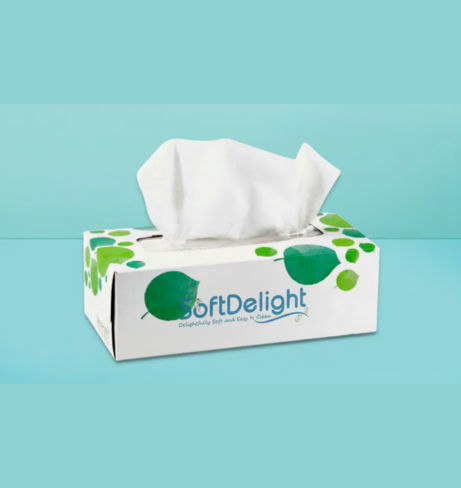 SoftDelight white facial tissues – ultra-soft paper tissue for sensitive skin